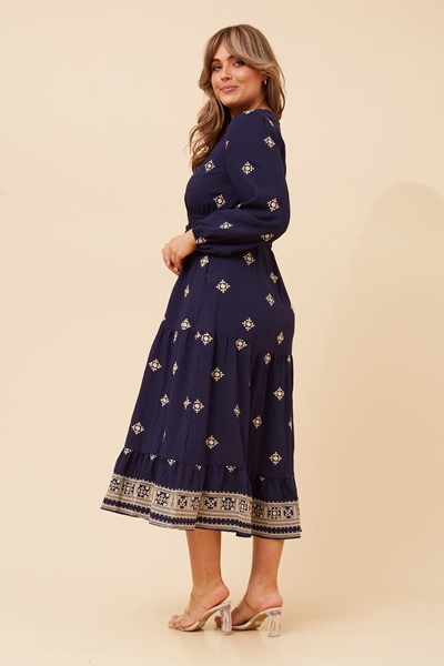 KARENE EMBROIDERED MAXI DRESS