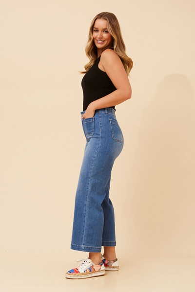 KARI CROPPED DENIM DENIM PANTS