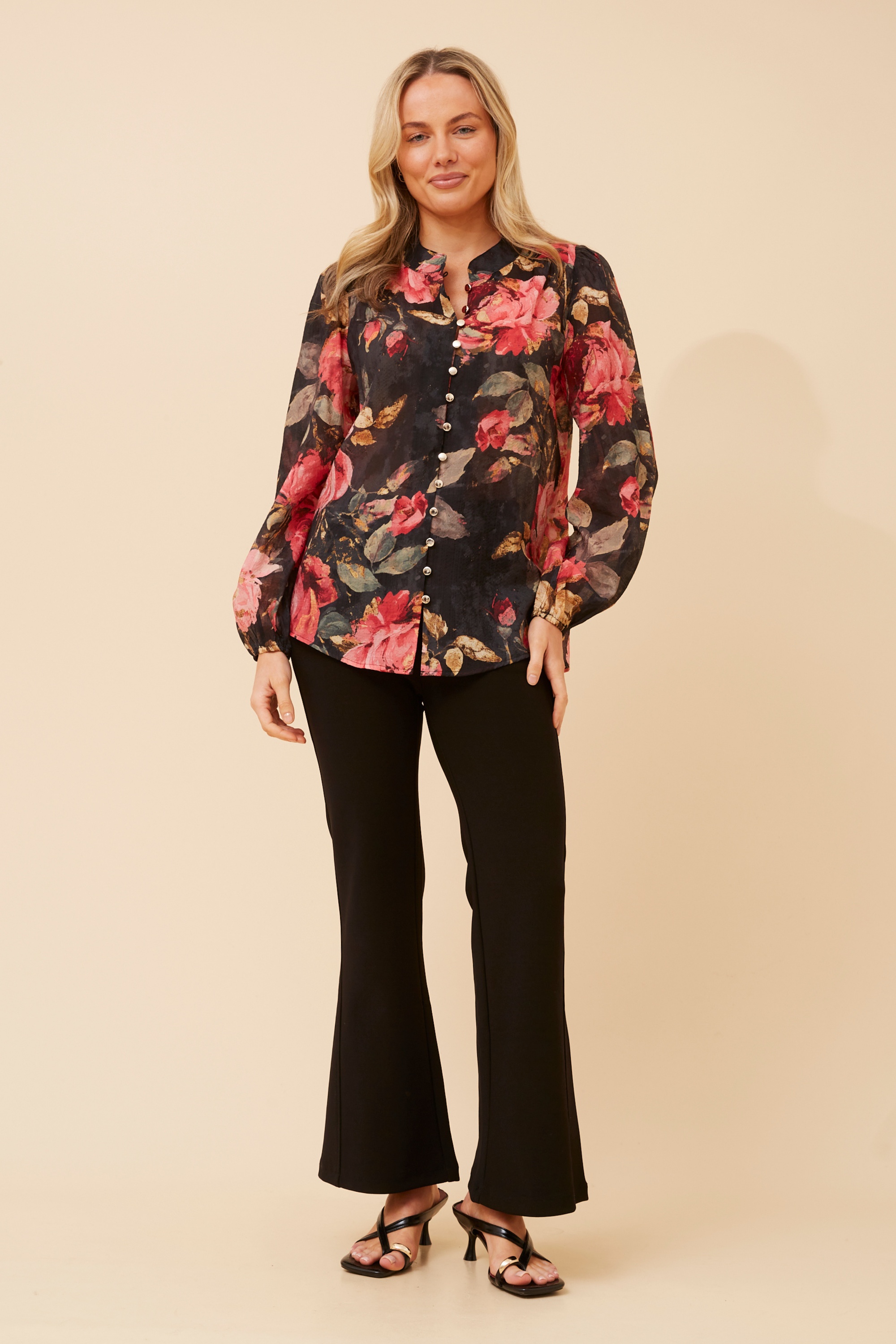 KARSON FLORAL PRINT BLOUSE