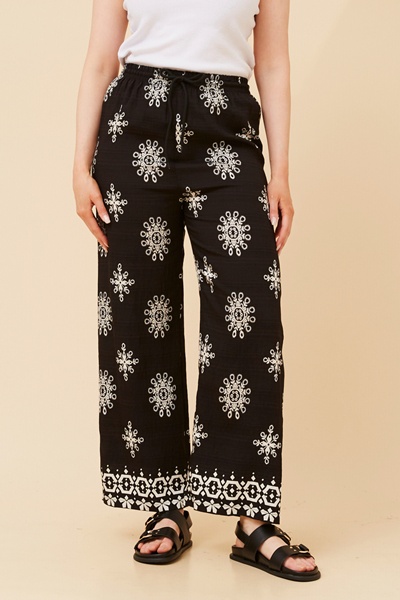 KARSYN EMBROIDERY PRINT PANTS