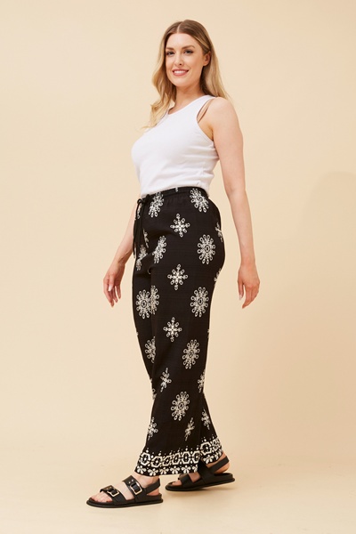 KARSYN EMBROIDERY PRINT PANTS