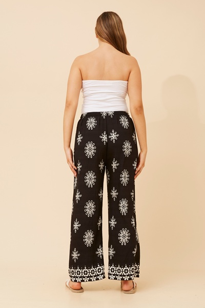 KARSYN EMBROIDERY PRINT PANTS