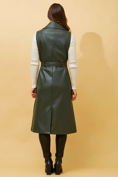 KARTA LEATHER TRENCH VEST