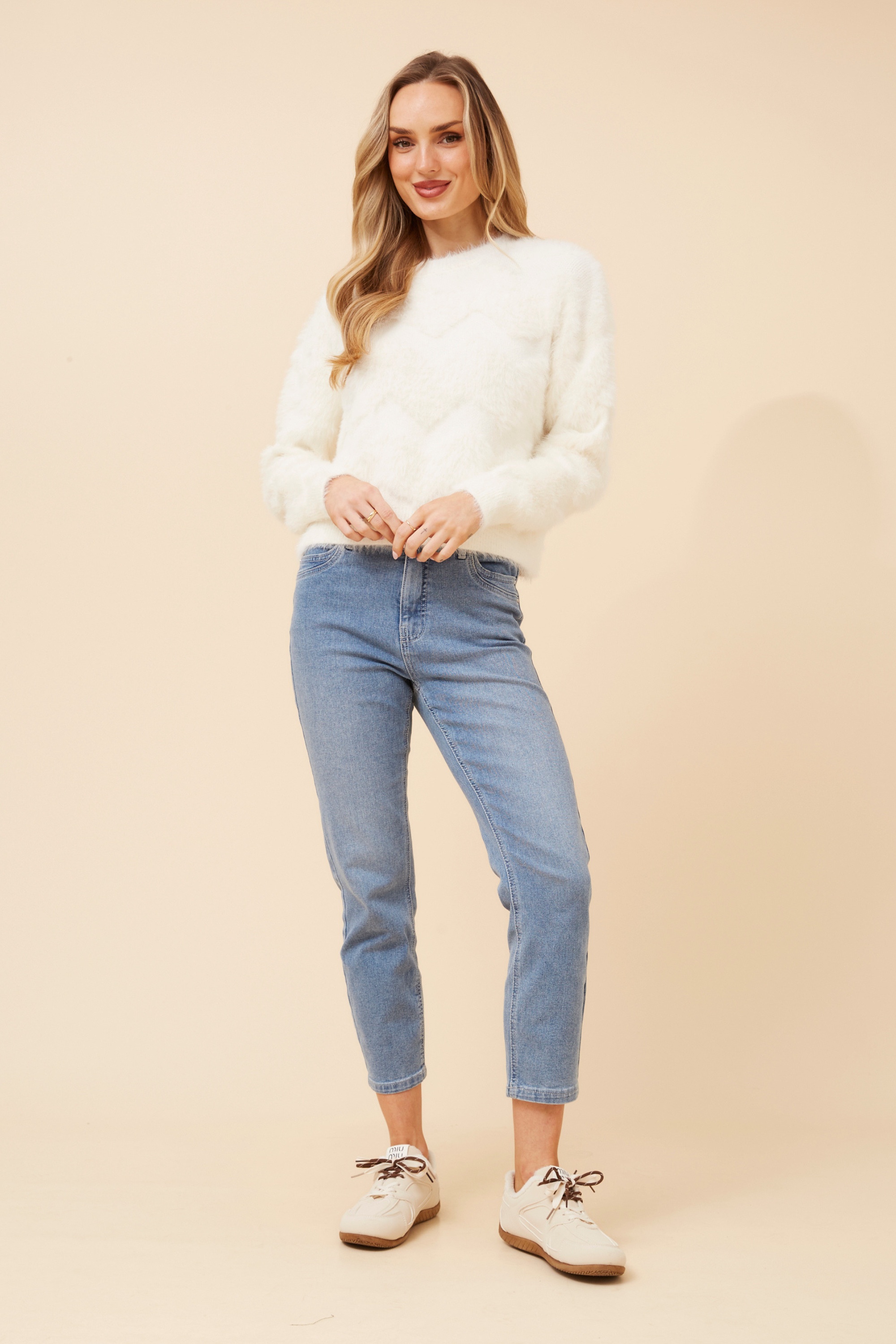 KASIE CHEVRON KNIT PULLOVER