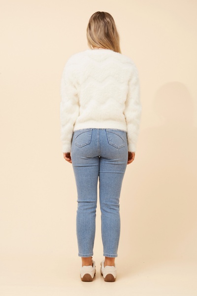 KASIE CHEVRON KNIT PULLOVER