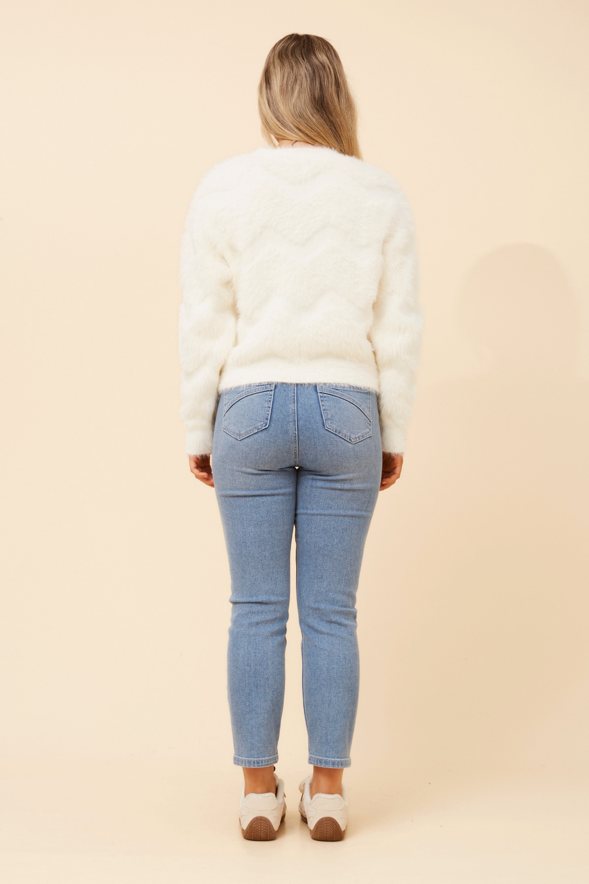 KASIE CHEVRON KNIT PULLOVER