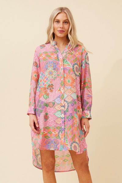 KATA ABSTRACT PRINT TUNIC DRESS