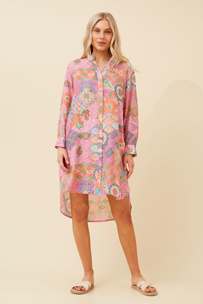 KATA ABSTRACT PRINT TUNIC DRESS