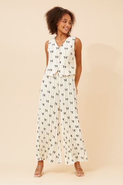 KATALIA BOW PRINT TWO-PIECE SET