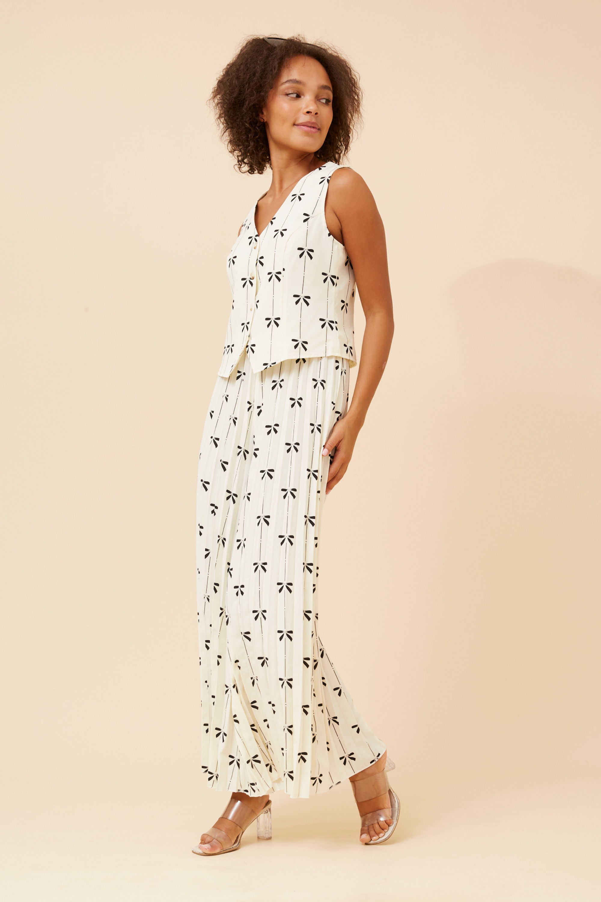 KATALIA BOW PRINT TWO-PIECE SET