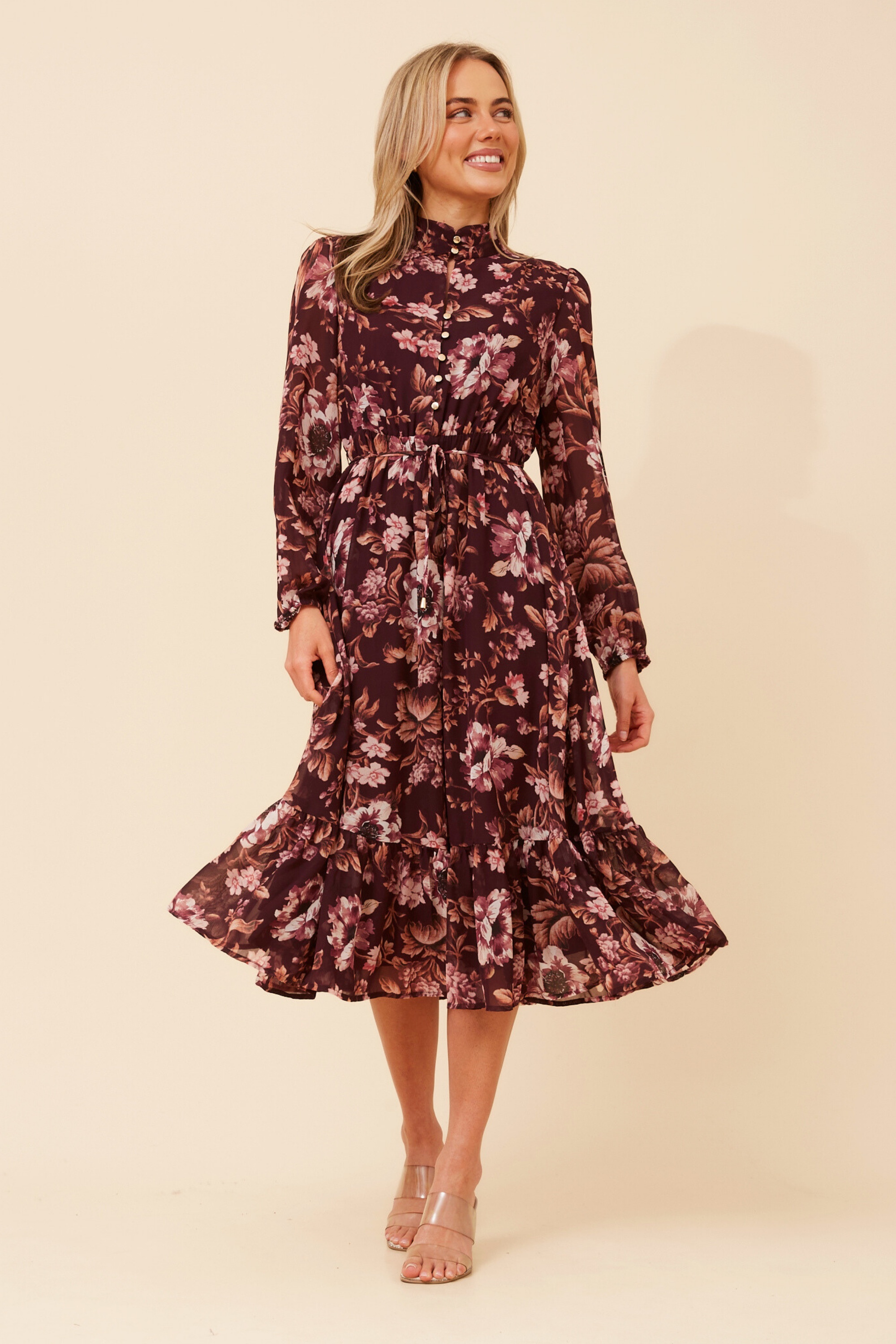 KATARA FLORAL MIDI DRESS
