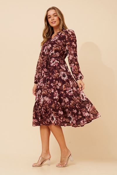KATARA FLORAL MIDI DRESS