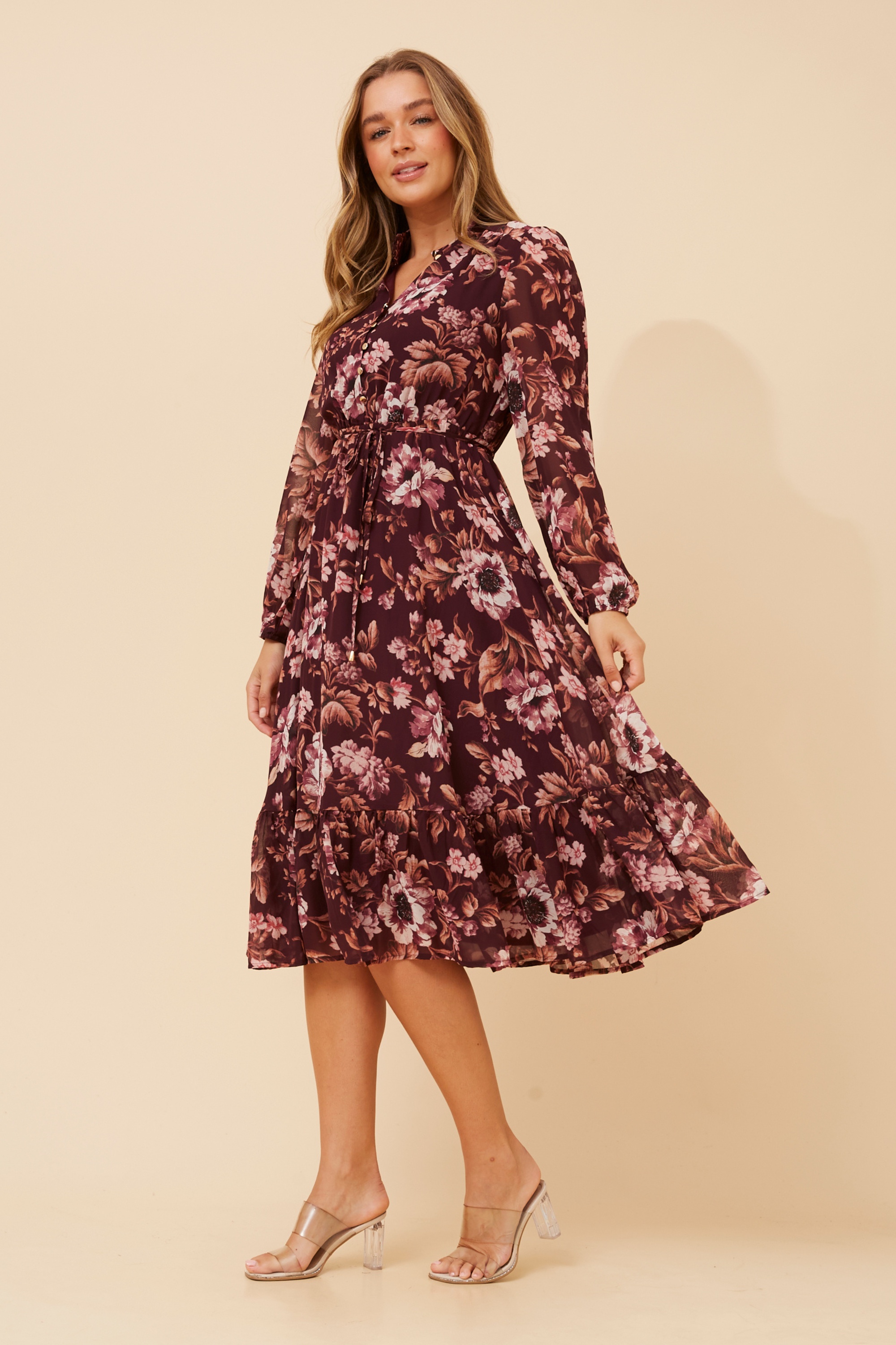 KATARA FLORAL MIDI DRESS