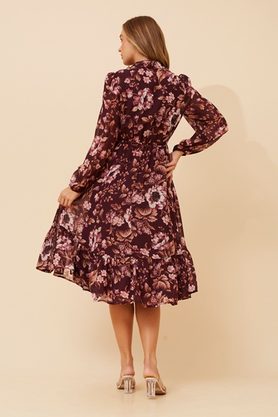 KATARA FLORAL MIDI DRESS
