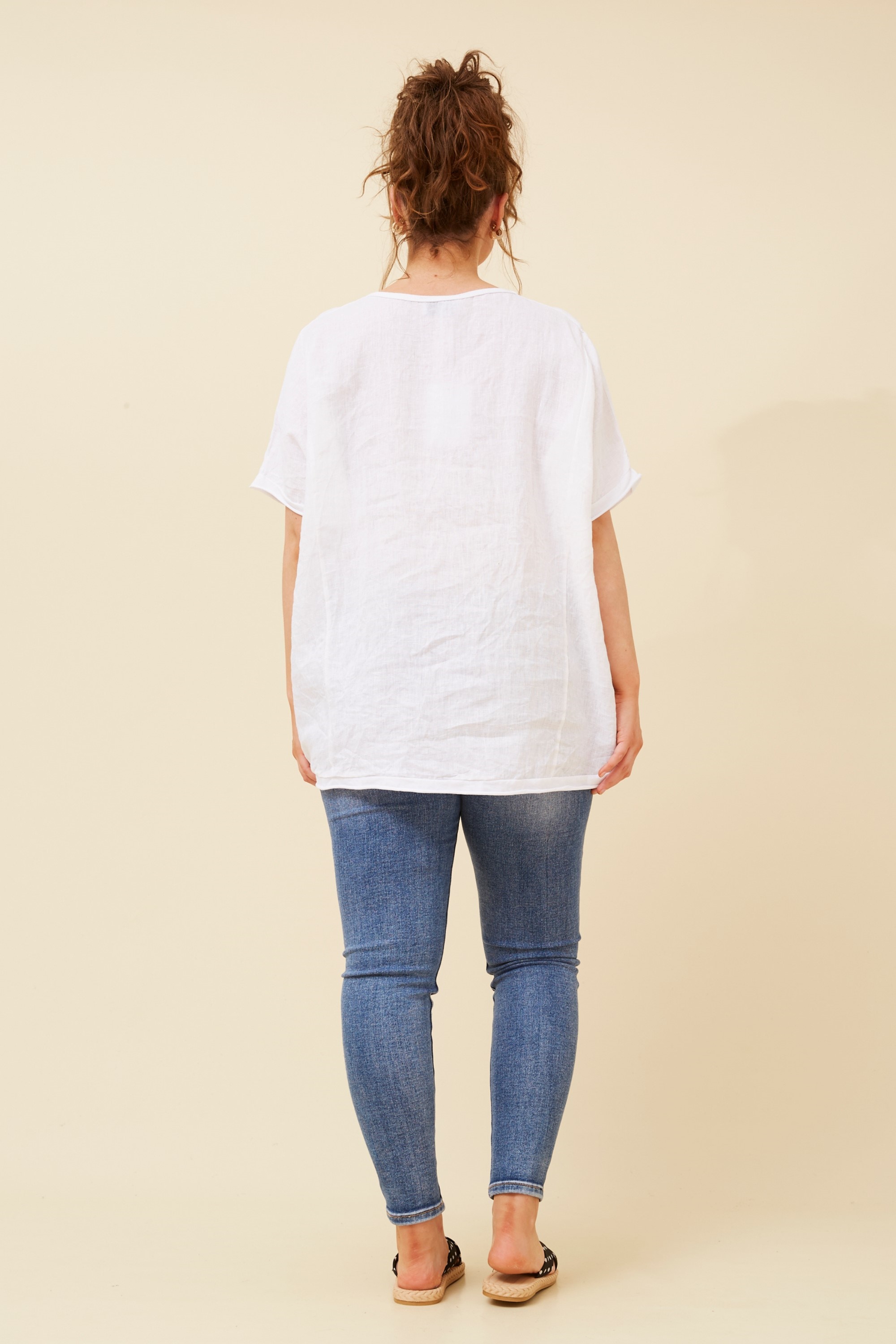 KAY PINEAPPLE LINEN TOP