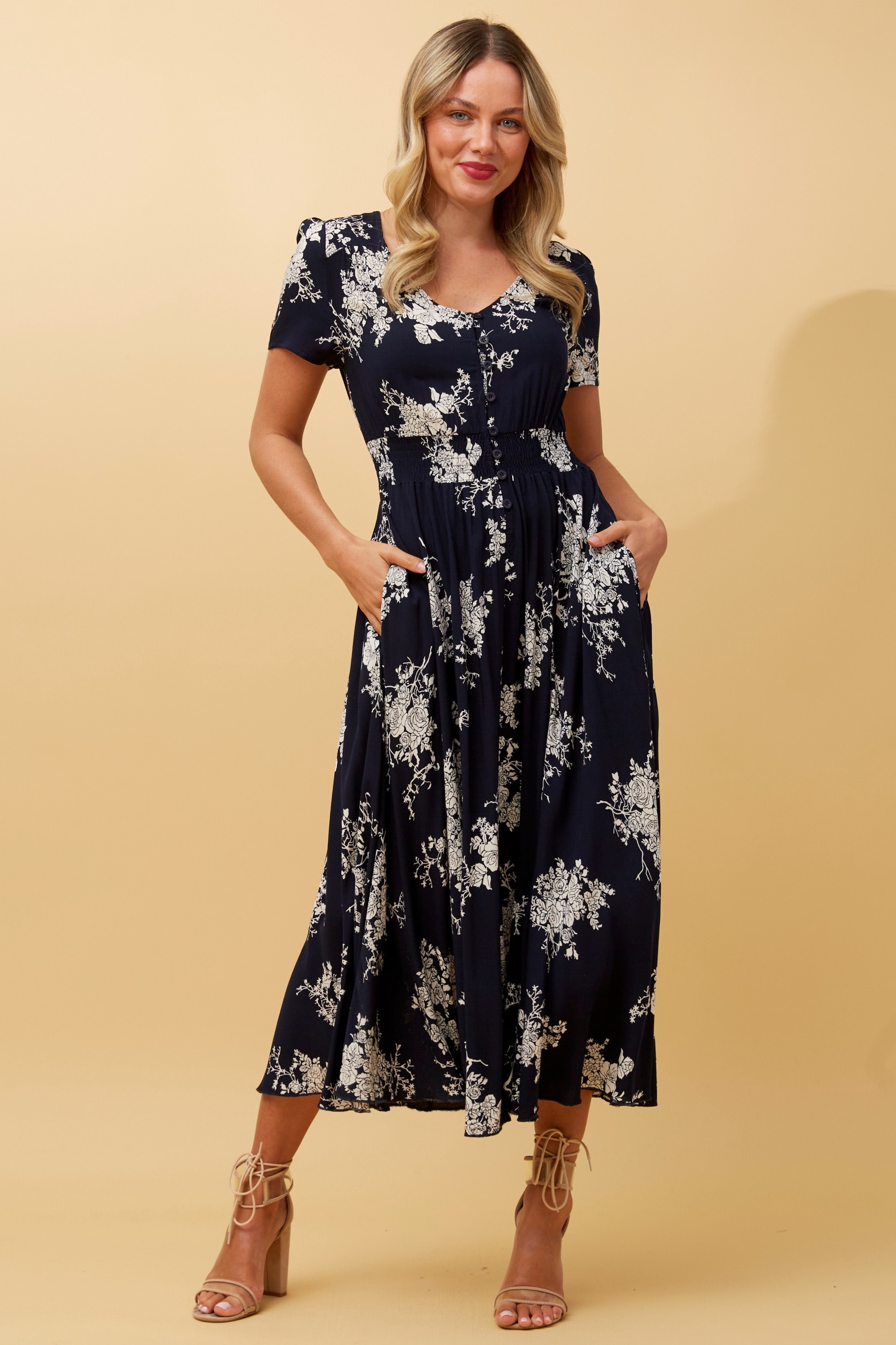 KEGAN FLORAL MIDI DRESS