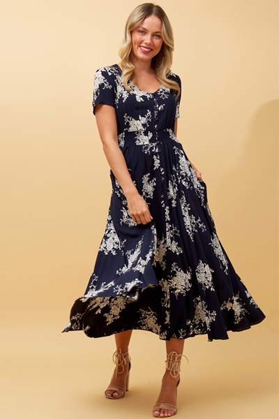 KEGAN FLORAL MIDI DRESS