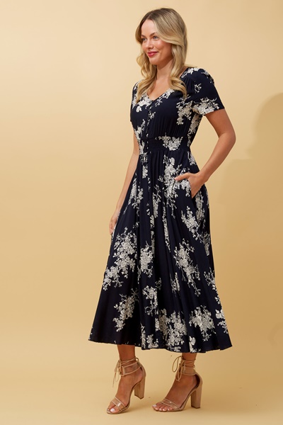 KEGAN FLORAL MIDI DRESS