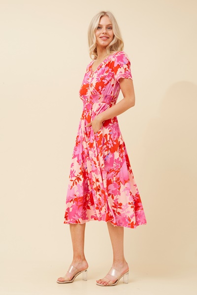 KEGAN FLORAL MIDI DRESS