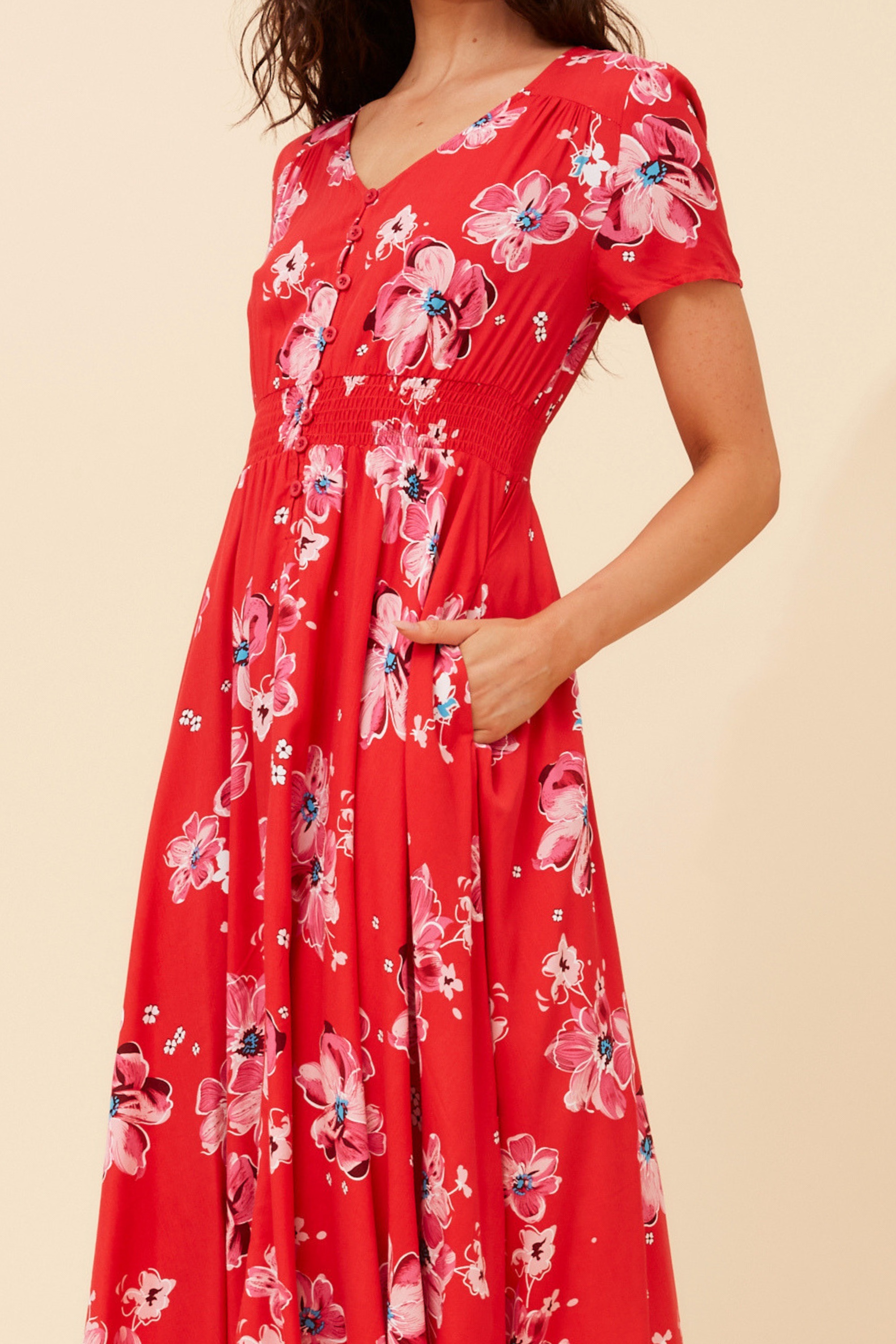 KEGAN FLORAL MIDI DRESS