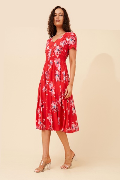 KEGAN FLORAL MIDI DRESS