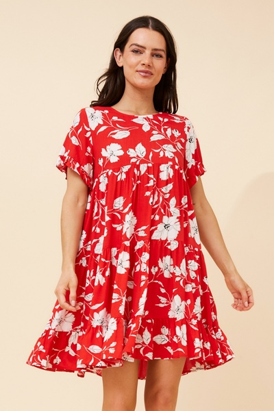 KELLY FLORAL BABY DOLL DRESS