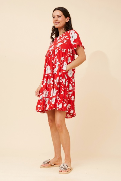 KELLY FLORAL BABY DOLL DRESS