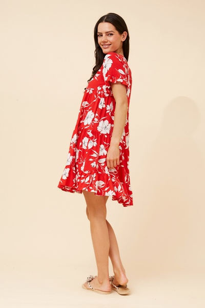 KELLY FLORAL BABY DOLL DRESS