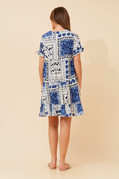 KELLY PATCHWORK BABYDOLL DRESS