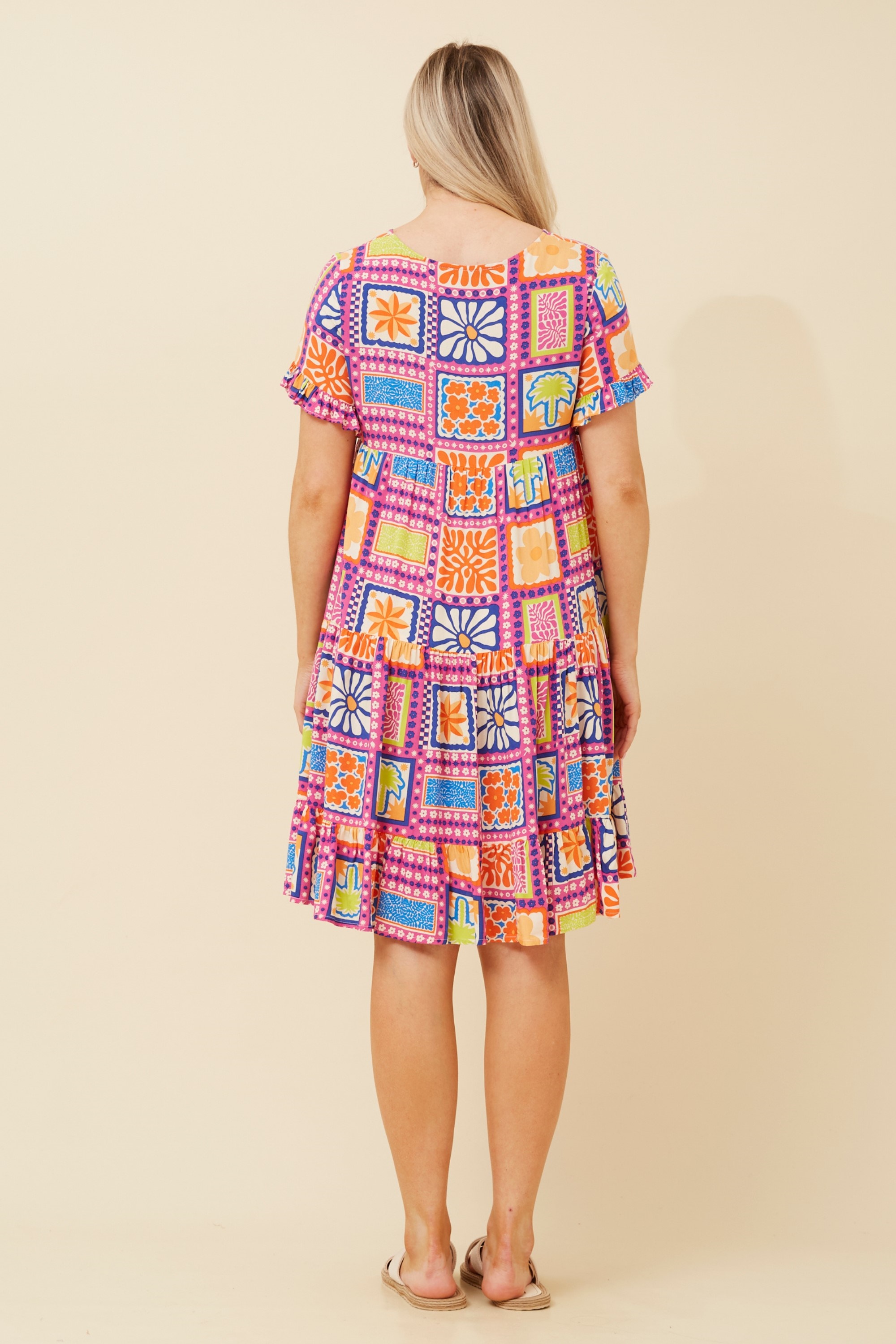 KELLY PATCHWORK SHORT DRESS