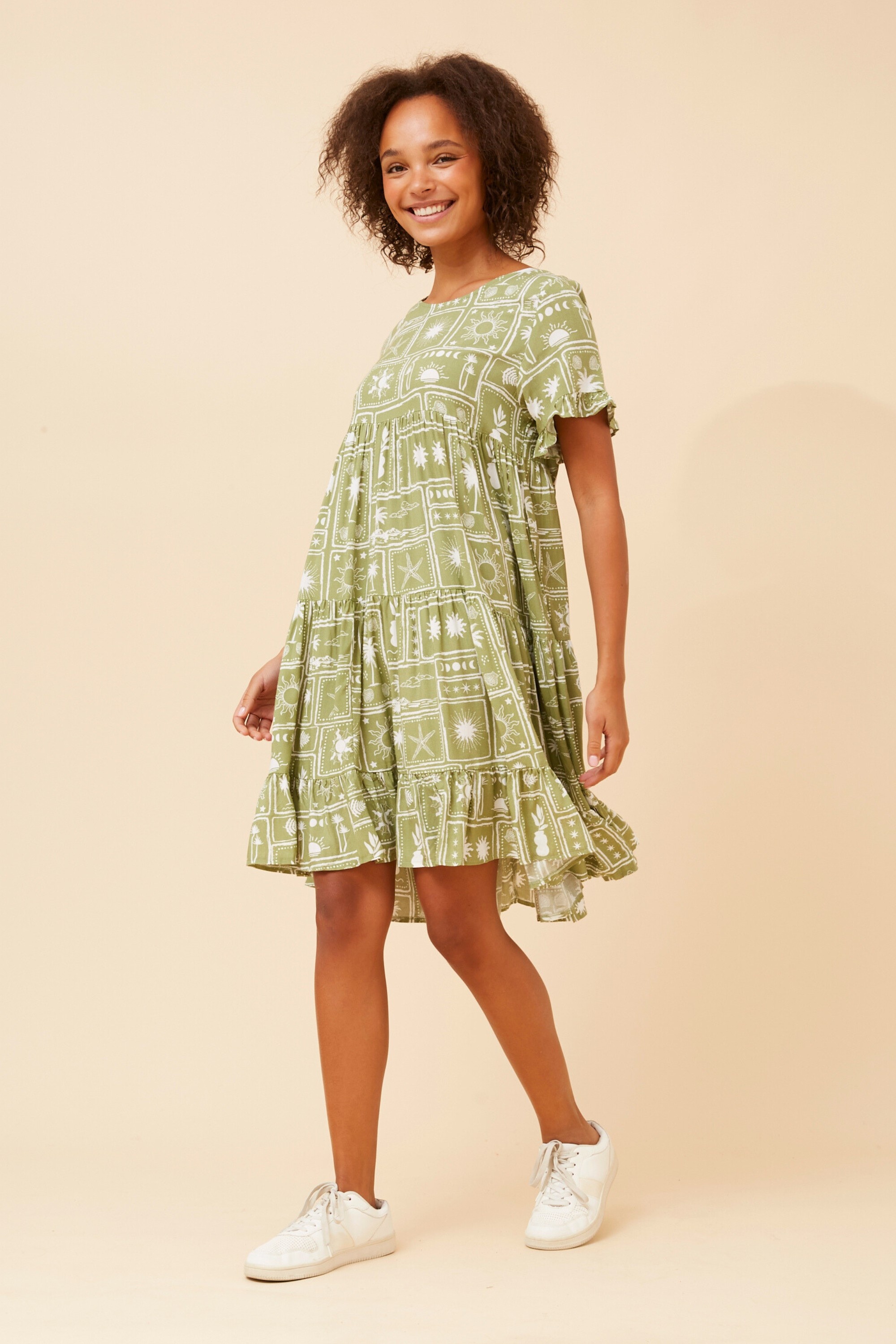 KELLY PATCHWORK TIERED DRESS