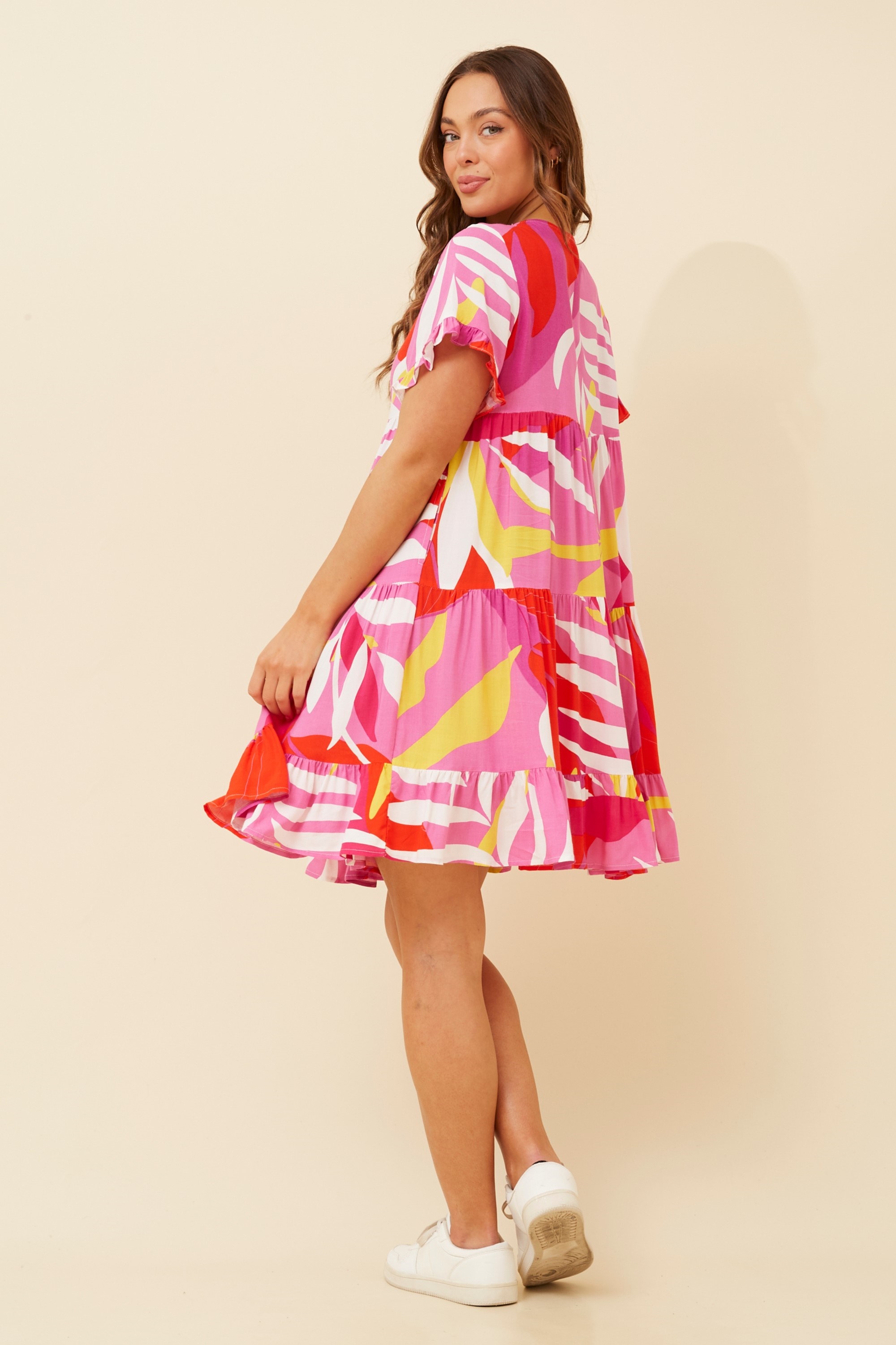 KELLY TROPICAL SHORT DRESS