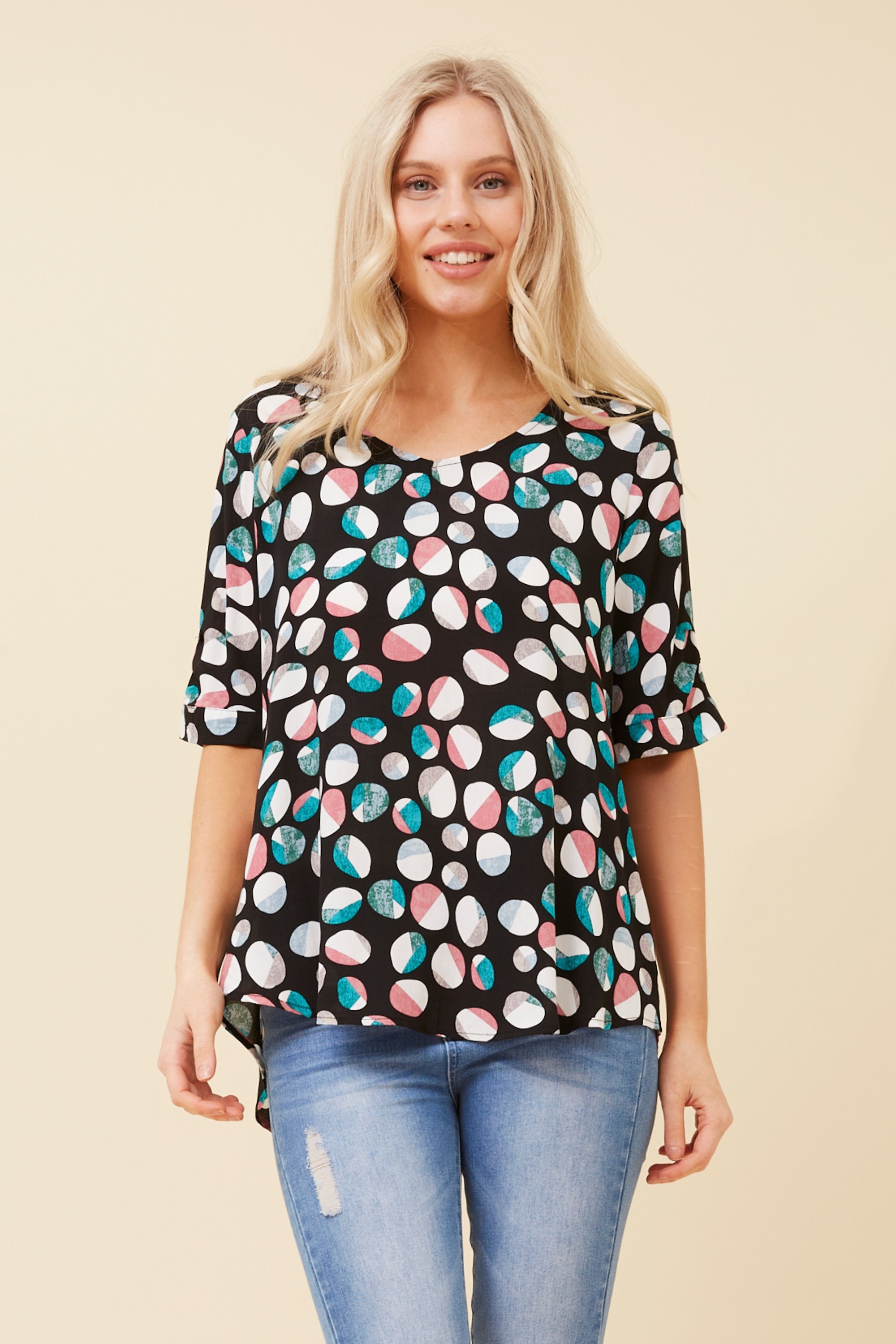 KENDRA POLKA DOT TOP