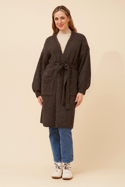 KENDY WOOL BLEND KNIT CARDIGAN
