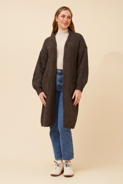 KENDY WOOL BLEND KNIT CARDIGAN