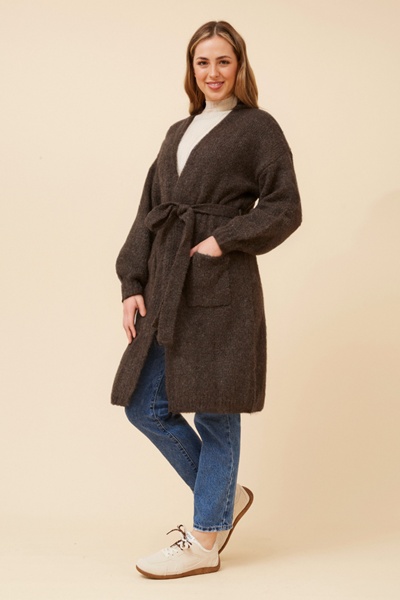 KENDY WOOL BLEND KNIT CARDIGAN