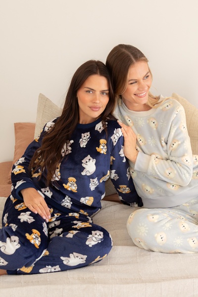 KENNY BEAR PRINT PYJAMA SET