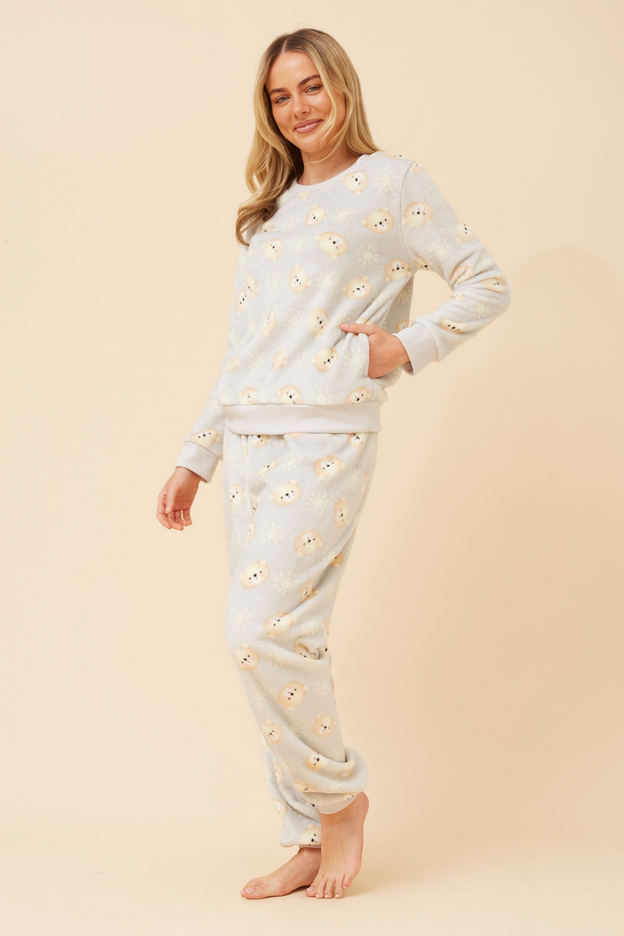 KENNY BEAR PRINT PYJAMA SET