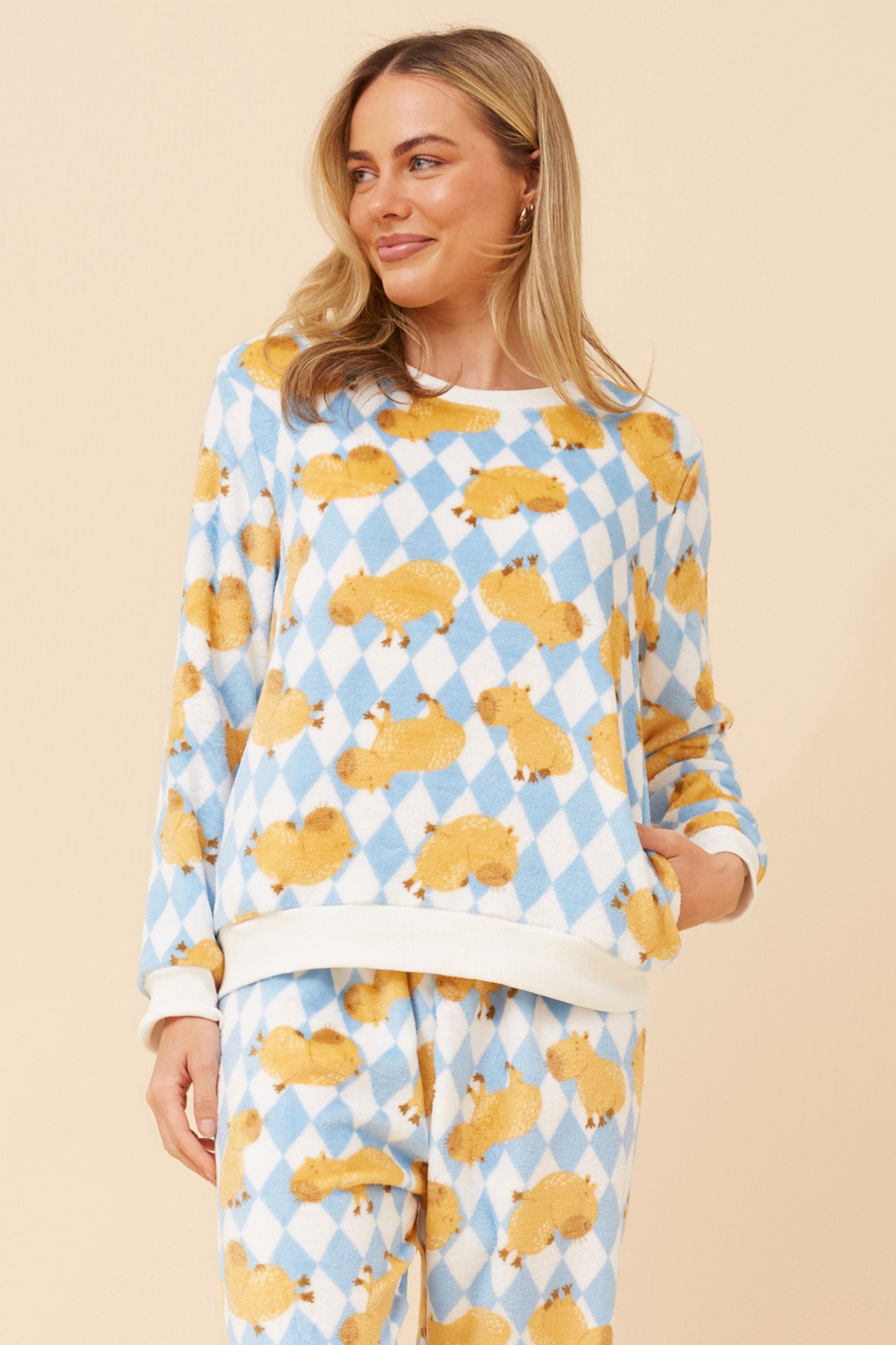KENNY CAPYBARA PRINT PYJAMA SET