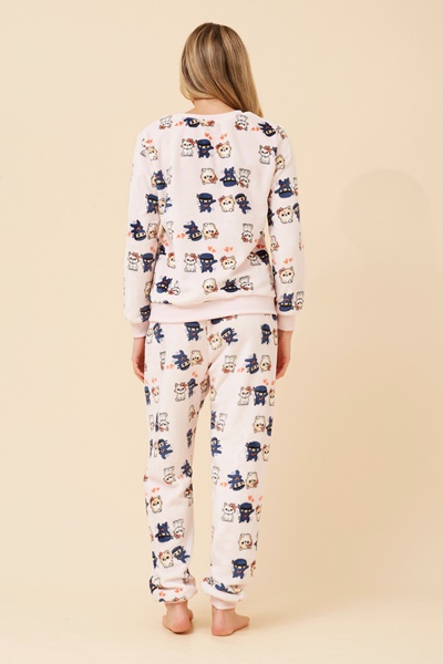KENNY CAT AND NINJA PRINT PYJAMA SET