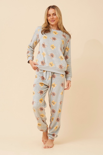 KENNY CAT PRINT PYJAMA SET