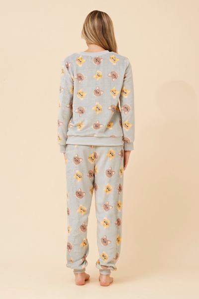 KENNY CAT PRINT PYJAMA SET