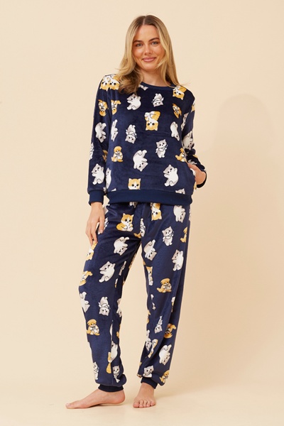KENNY CAT PRINT PYJAMA SET