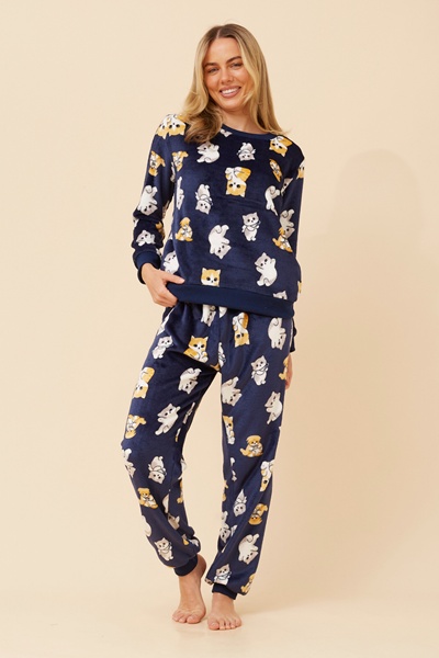 KENNY CAT PRINT PYJAMA SET