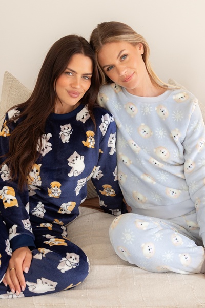 KENNY CAT PRINT PYJAMA SET