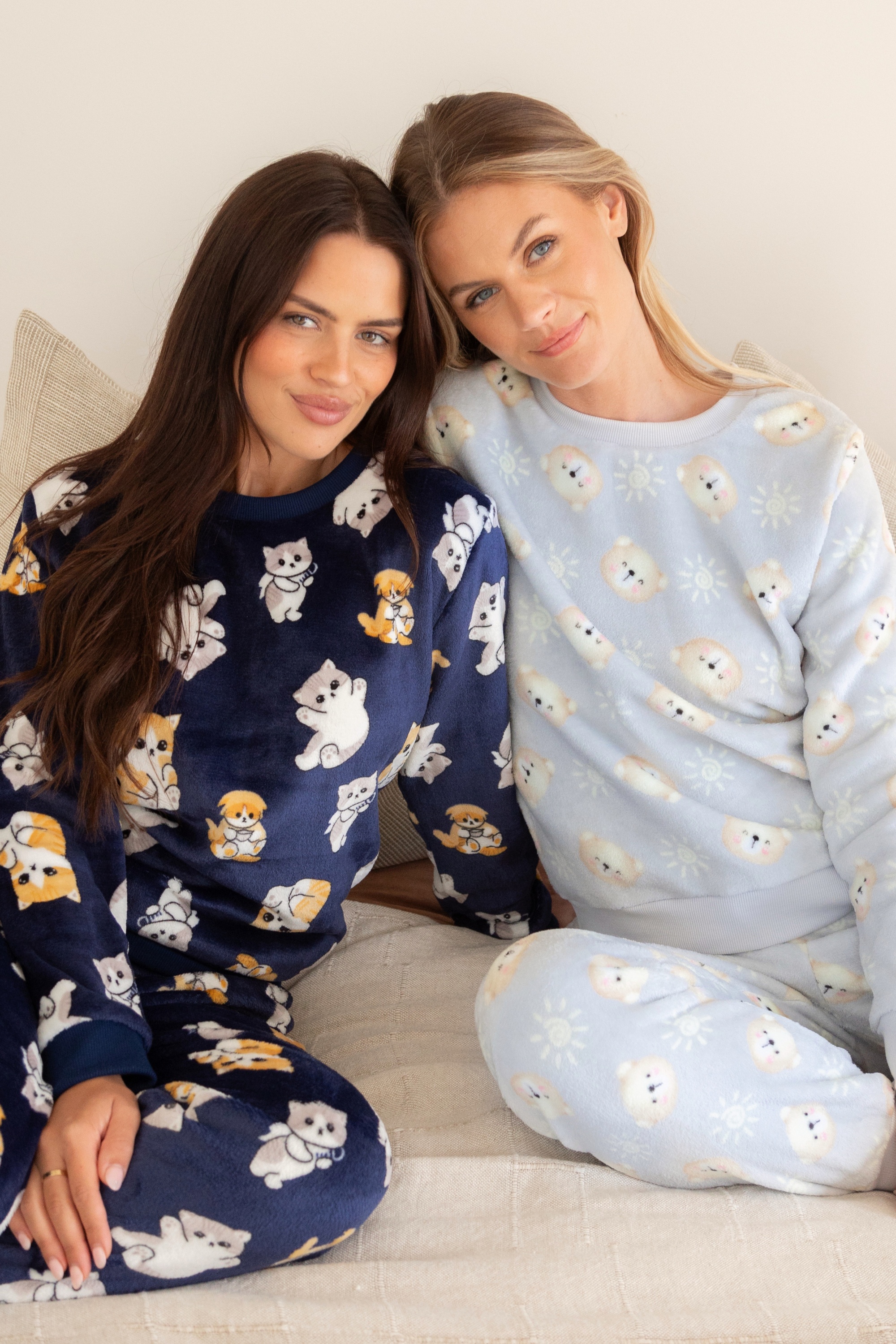 KENNY CAT PRINT PYJAMA SET