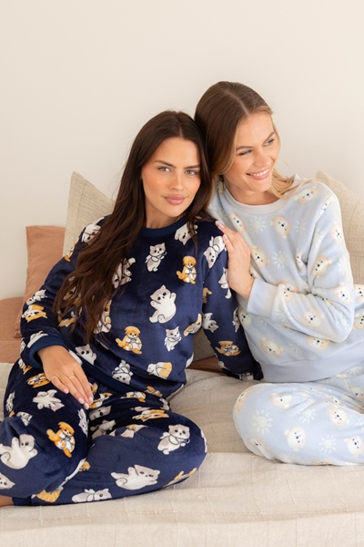 KENNY CAT PRINT PYJAMA SET