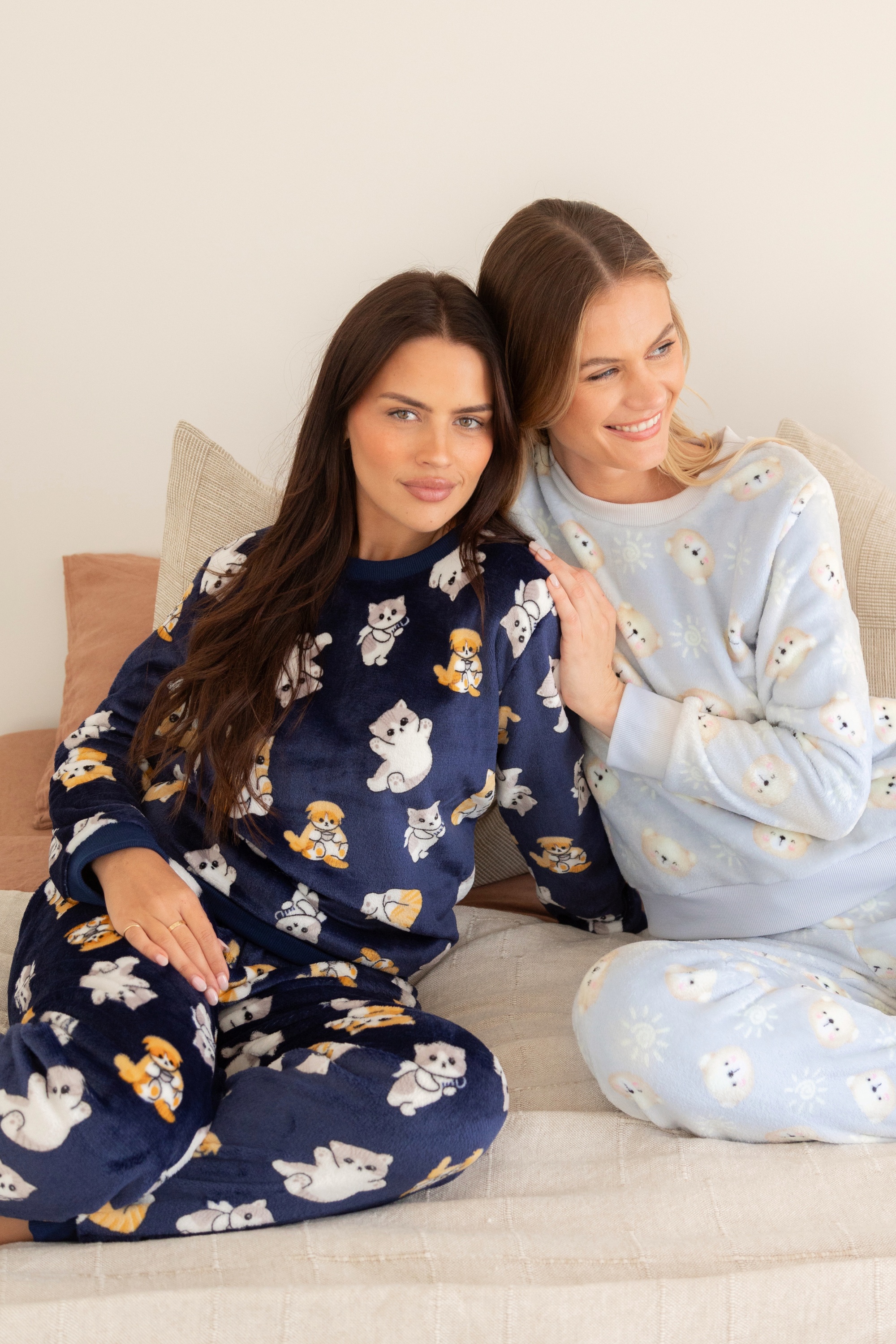 KENNY CAT PRINT PYJAMA SET