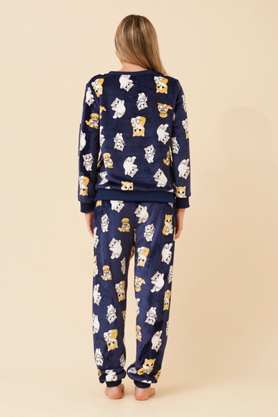 KENNY CAT PRINT PYJAMA SET