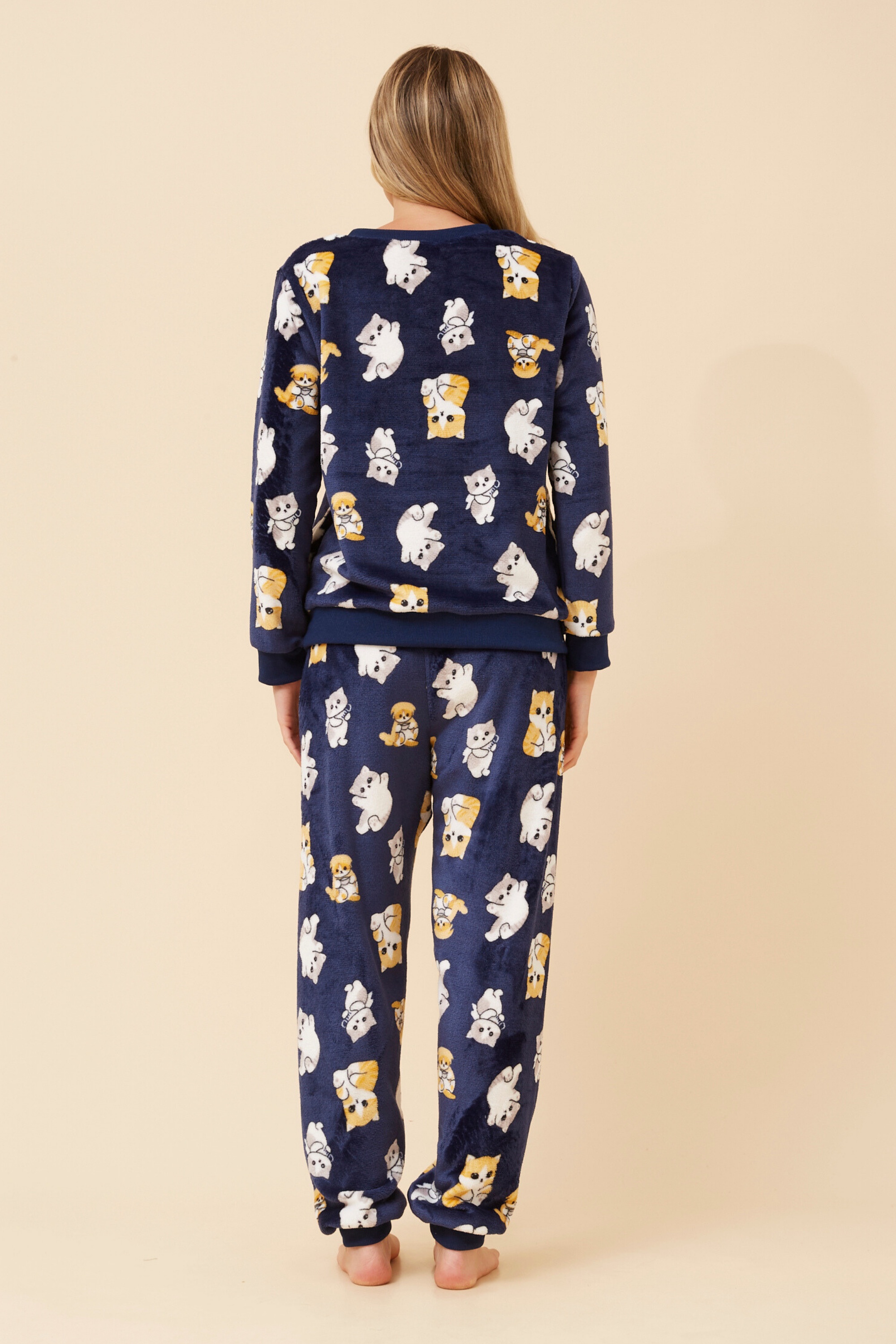 KENNY CAT PRINT PYJAMA SET
